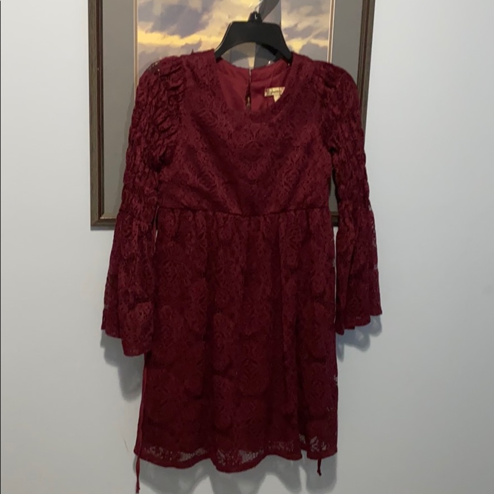 Burgundy dress